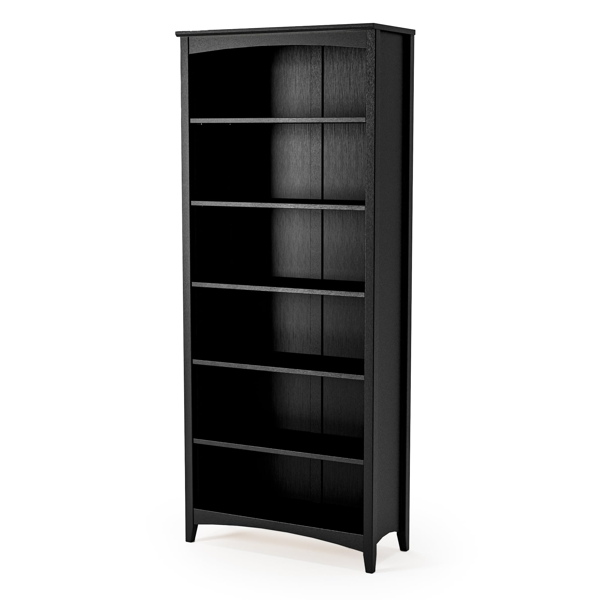 Camaflexi Shaker Style 3 Shelf Bookcase/Solid Wood / 36" High/Adjustable Shelving/Closed Back/Display Bookshelf for Living Room, Bedroom, Home and Office, Light Oak