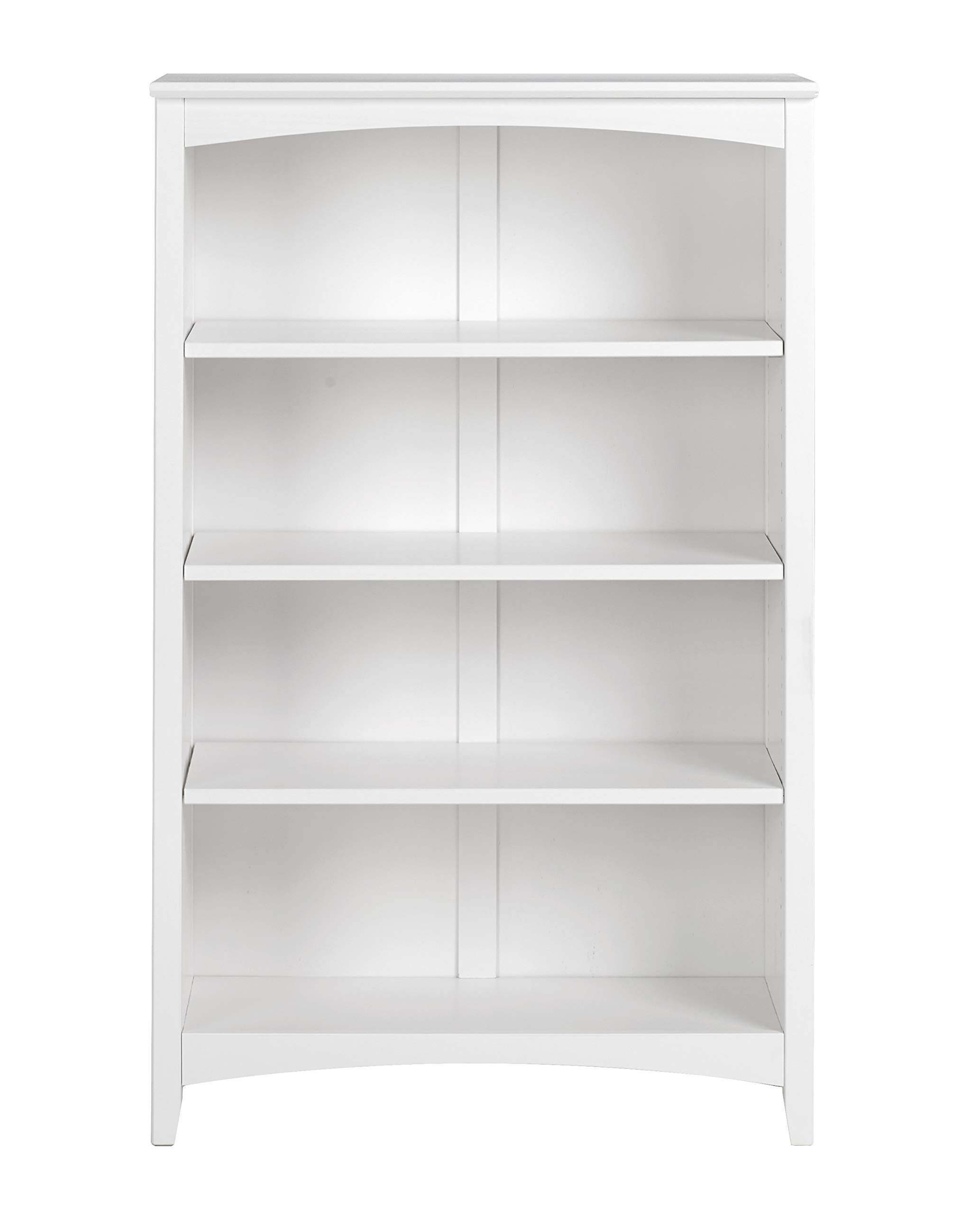 Camaflexi Shaker Style 3 Shelf Bookcase/Solid Wood / 36" High/Adjustable Shelving/Closed Back/Display Bookshelf for Living Room, Bedroom, Home and Office, Light Oak