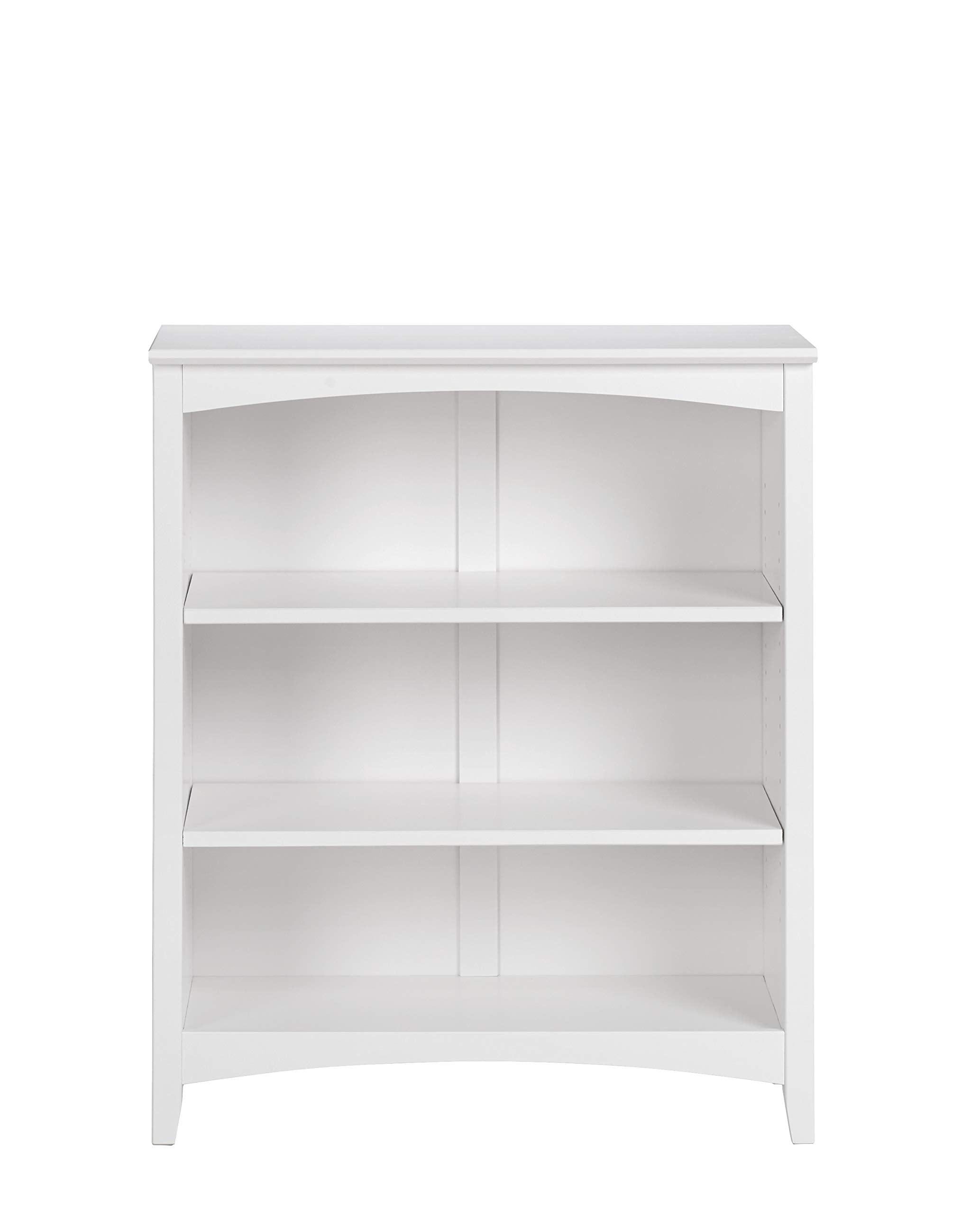 Camaflexi Shaker Style 3 Shelf Bookcase/Solid Wood / 36" High/Adjustable Shelving/Closed Back/Display Bookshelf for Living Room, Bedroom, Home and Office, Light Oak