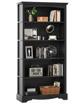 TVU 5-Tier Wooden Bookshelf, 65 Inch Tall Bookshelf with Storage, Floor Standing Modern Style Display Bookcase for Living Room, Office, Study Room, Entryway, Brown