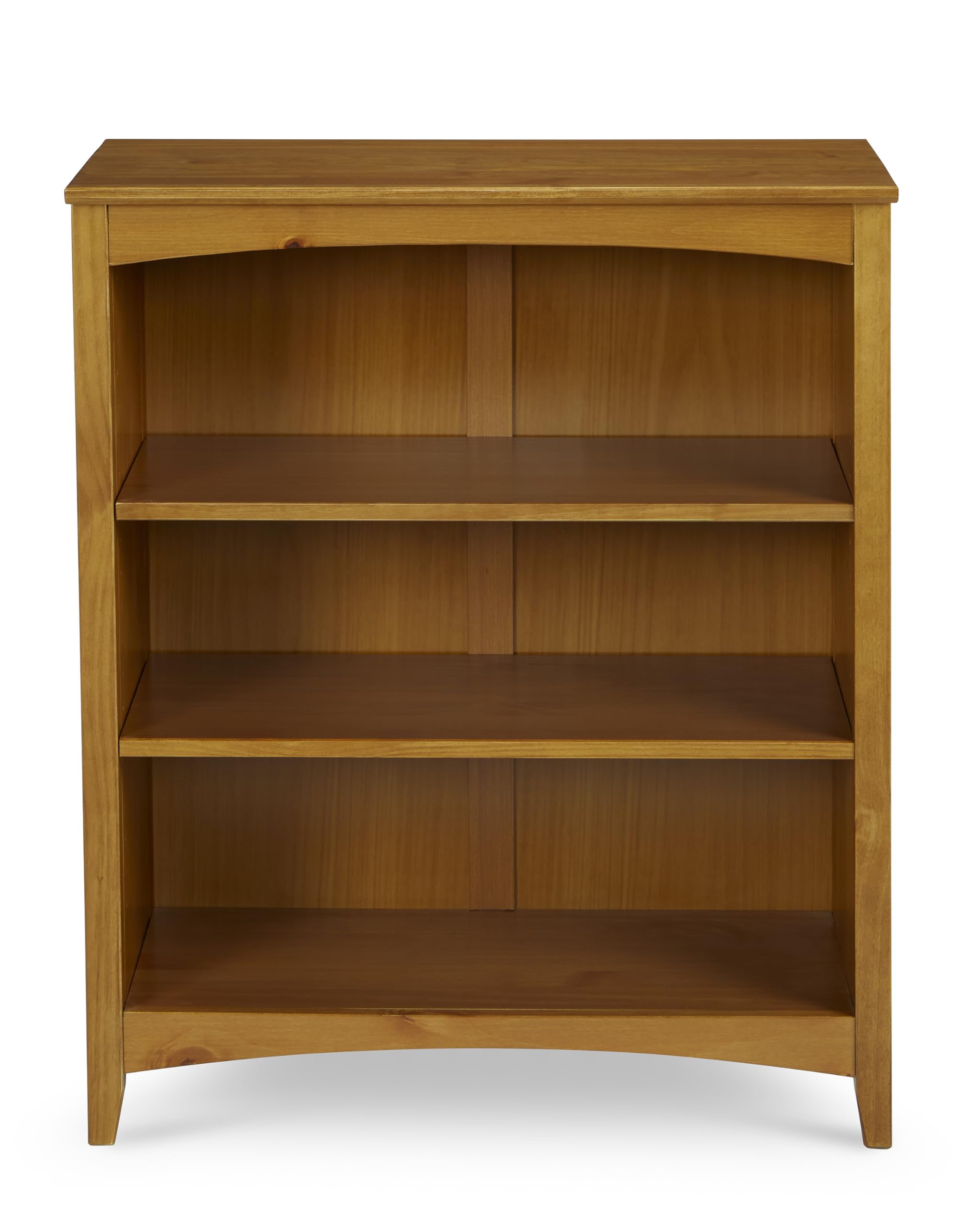 Camaflexi Shaker Style 3 Shelf Bookcase/Solid Wood / 36" High/Adjustable Shelving/Closed Back/Display Bookshelf for Living Room, Bedroom, Home and Office, Light Oak