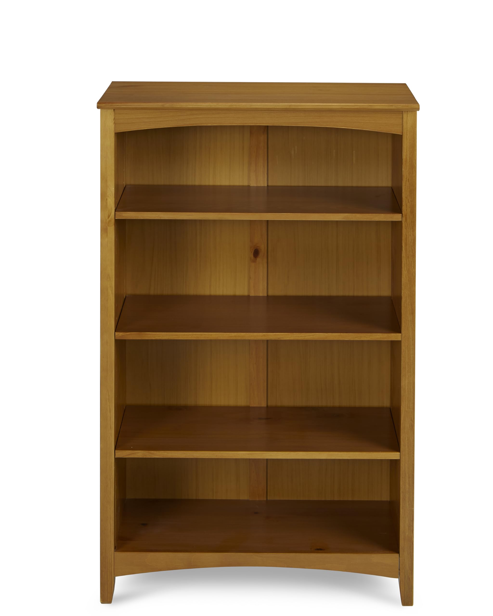 Camaflexi Shaker Style 3 Shelf Bookcase/Solid Wood / 36" High/Adjustable Shelving/Closed Back/Display Bookshelf for Living Room, Bedroom, Home and Office, Light Oak