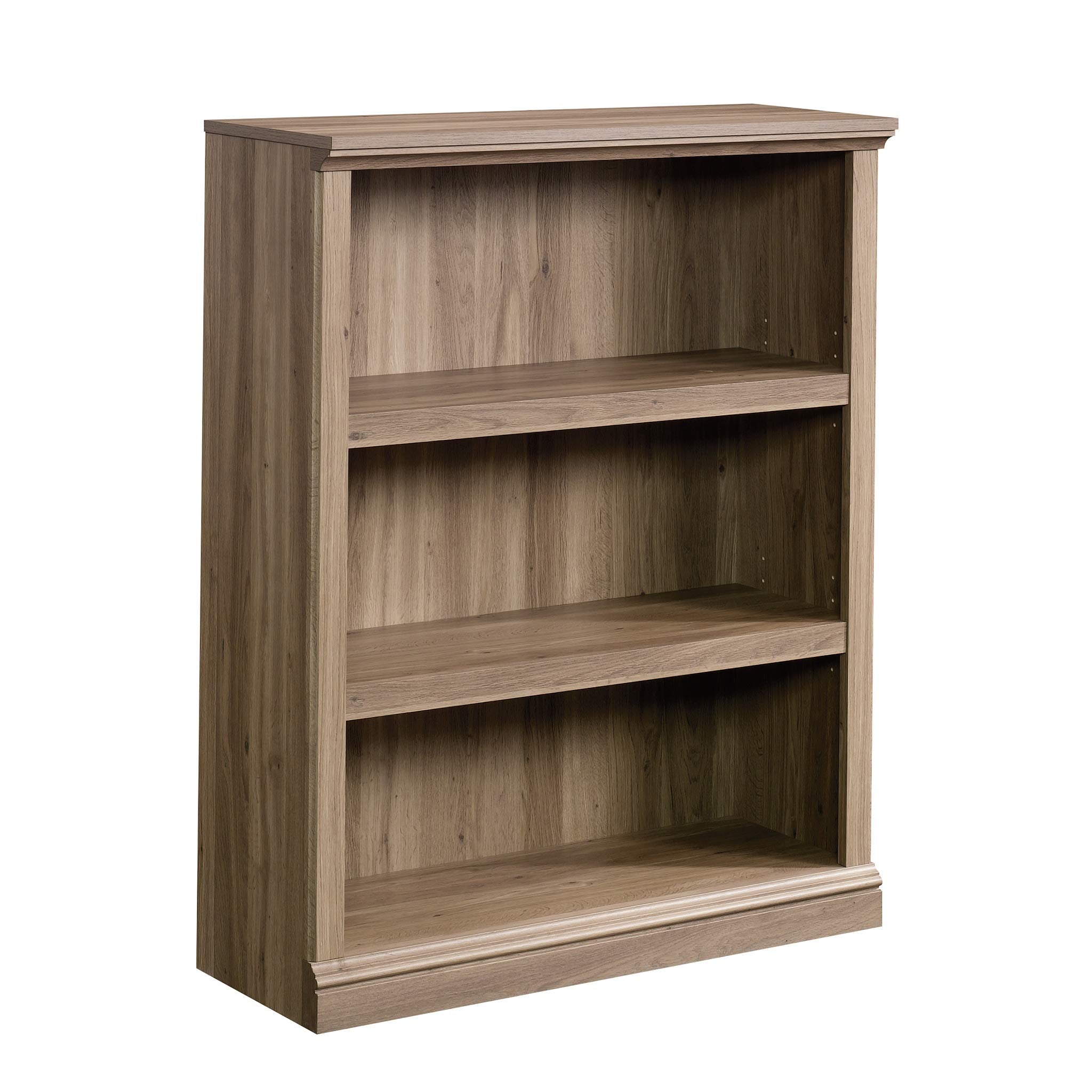 Sauder 3 Tier Book Shelf Wooden Bookcase Multipurpose Bookshelf for Home Office, Living Room, in Vintage Oak