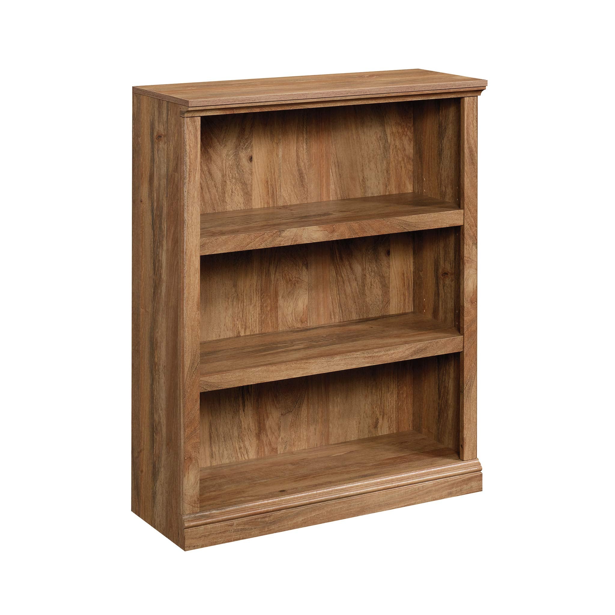 Sauder 3 Tier Book Shelf Wooden Bookcase Multipurpose Bookshelf for Home Office, Living Room, in Vintage Oak