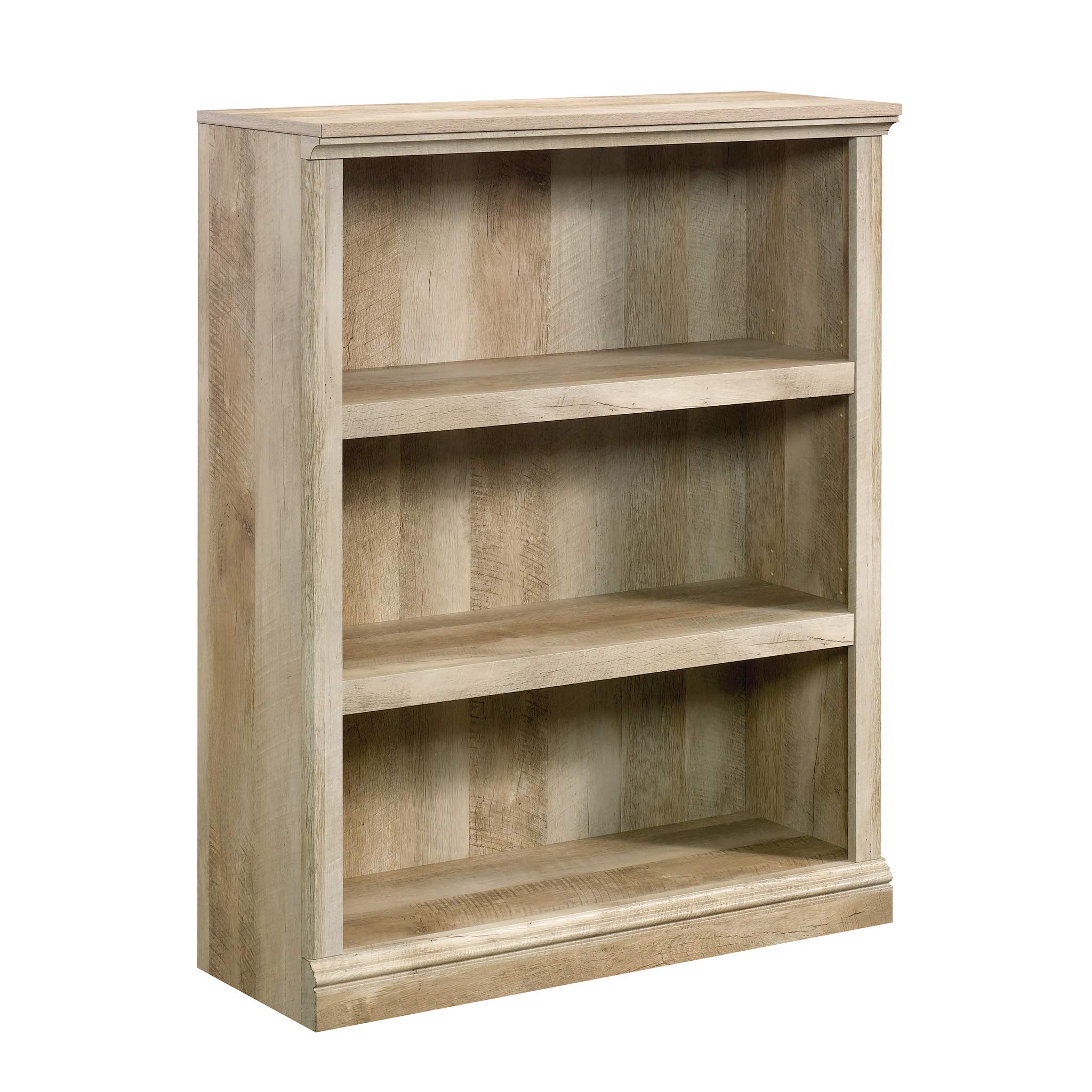 Sauder 3 Tier Book Shelf Wooden Bookcase Multipurpose Bookshelf for Home Office, Living Room, in Vintage Oak
